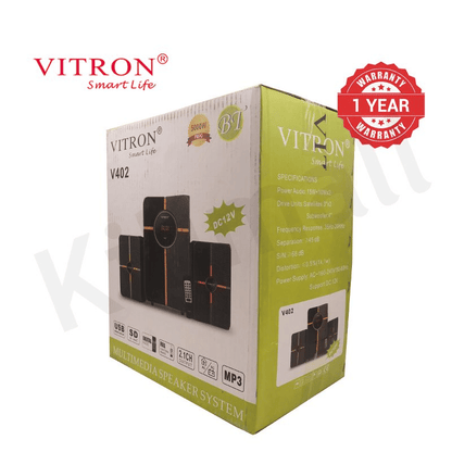Vitron V402 2.1CH Multimedia Bluetooth Woofer Home Audio System 5000W AC/DC