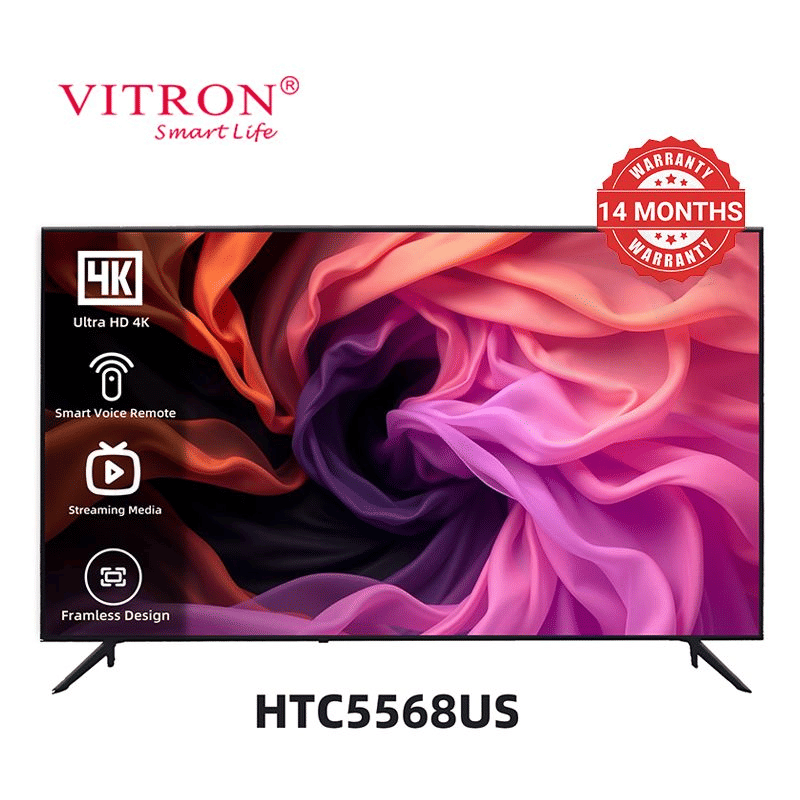 Vitron 55-inch 4K UHD Smart Android TV with Bluetooth DVB-T2