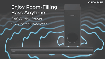 Vision Plus VP2111SB 2.1 Channel Sound Bar: Immersive 100W Audio Experience