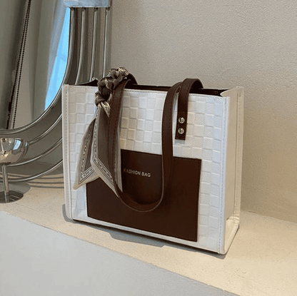 Women's Fashionable Large Capacity Shoulder Messenger Tote Bag - Casual Everyday Handbag