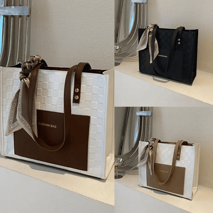 Women's Fashionable Large Capacity Shoulder Messenger Tote Bag - Casual Everyday Handbag