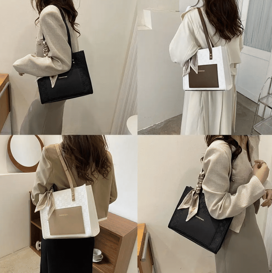 Women's Fashionable Large Capacity Shoulder Messenger Tote Bag - Casual Everyday Handbag