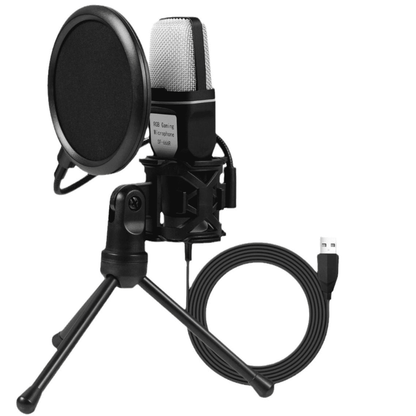 RGB USB Condenser Microphone for Gaming & Streaming - Intelligent Noise Reduction