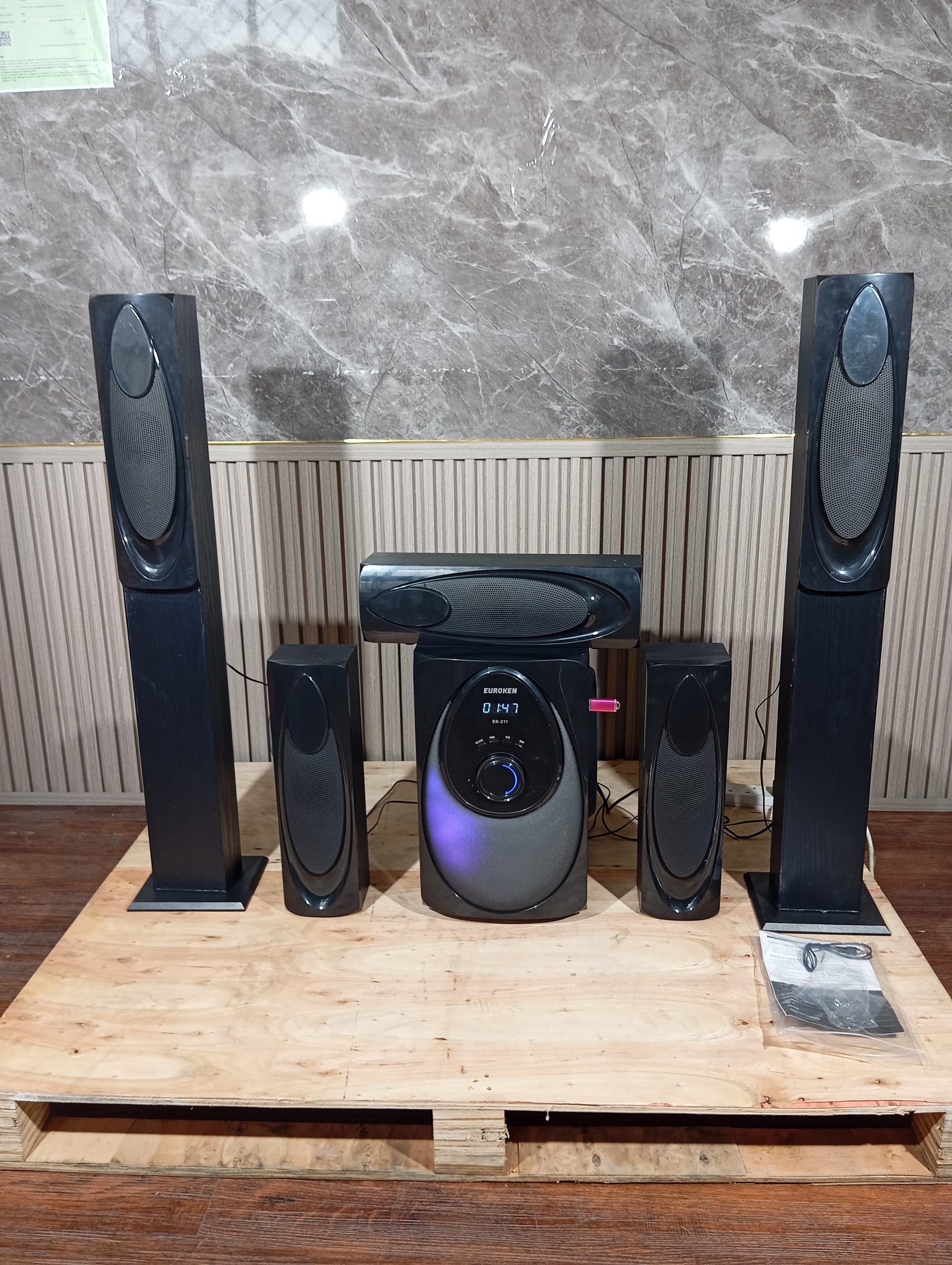 Euroken EK-211 Tall Boy 5.1 Home Theatre System 12000W PMPO Bluetooth FM USB SD