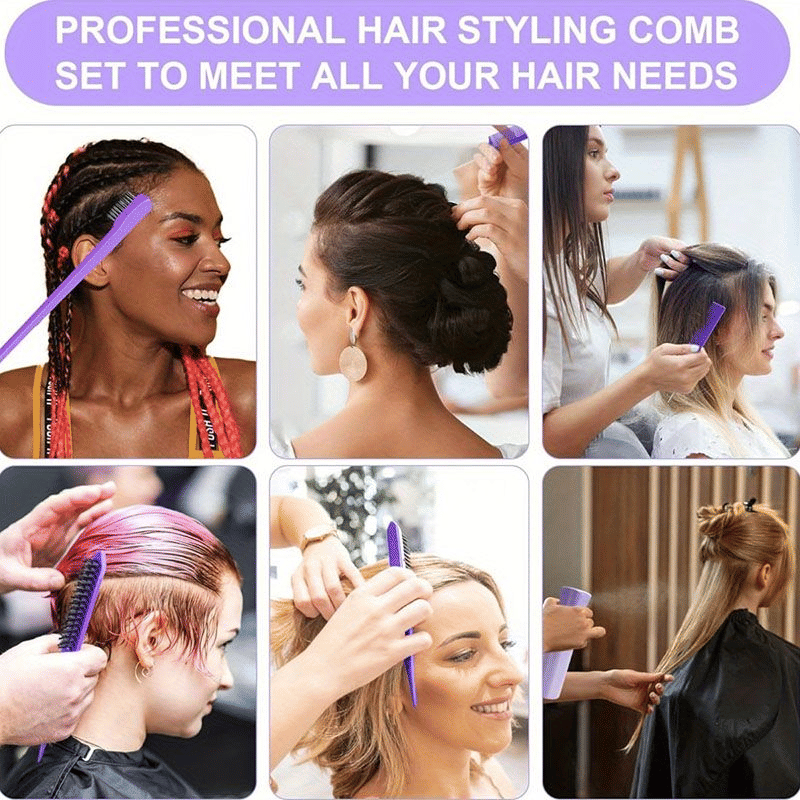 12-Piece Professional Hair Styling Comb Set: Detangling, Teasing, Scalp Massager, Spray Bottle