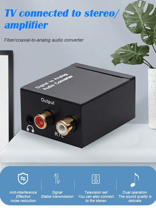 Premium Digital to Analog Audio Converter for TV, Coaxial & Optical Devices