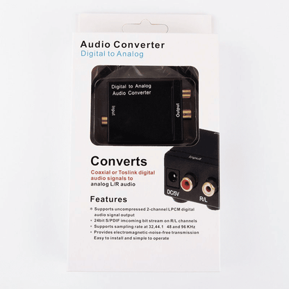 Premium Digital to Analog Audio Converter for TV, Coaxial & Optical Devices