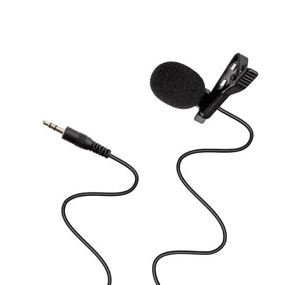 Portable Lapel Microphone Clip-on 3.5mm Jack 59-inch Cable for Speakers