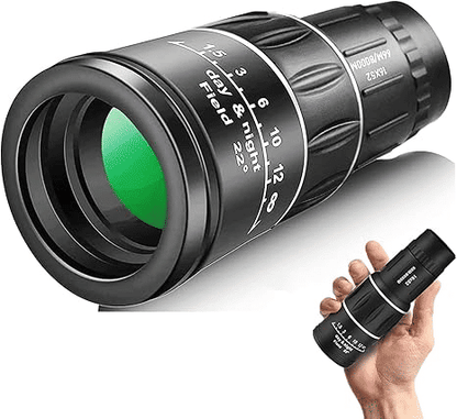 High-Powered 16X52 Mini Monocular Telescope: BAK4 FMC Prism Optics for Adults