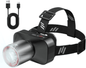 Powerful Rechargeable Headlamp: Zoomable, 90° Adjustable, Waterproof for Outdoor Adventures