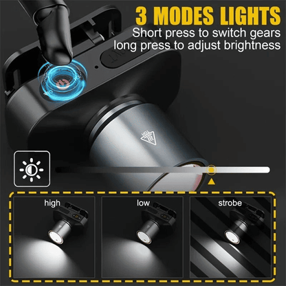 Versatile 3-Mode Rechargeable White Laser Headlamp: Telescopic Zoom, Super Bright, Lightweight USB