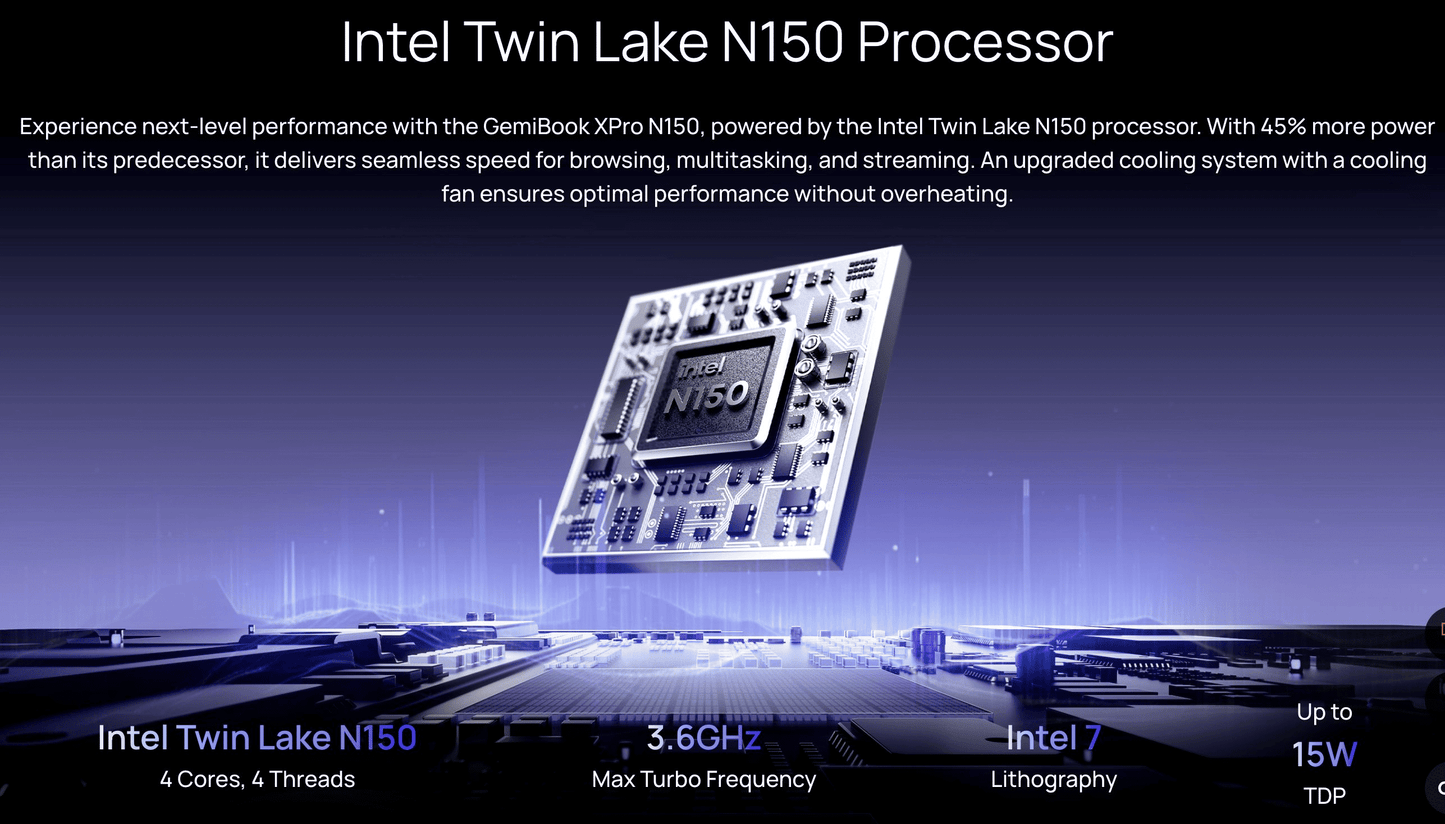 Chuwi GemiBook XPro 14-inch Full HD Ultrabook, Intel N100 16GB 512GB SSD