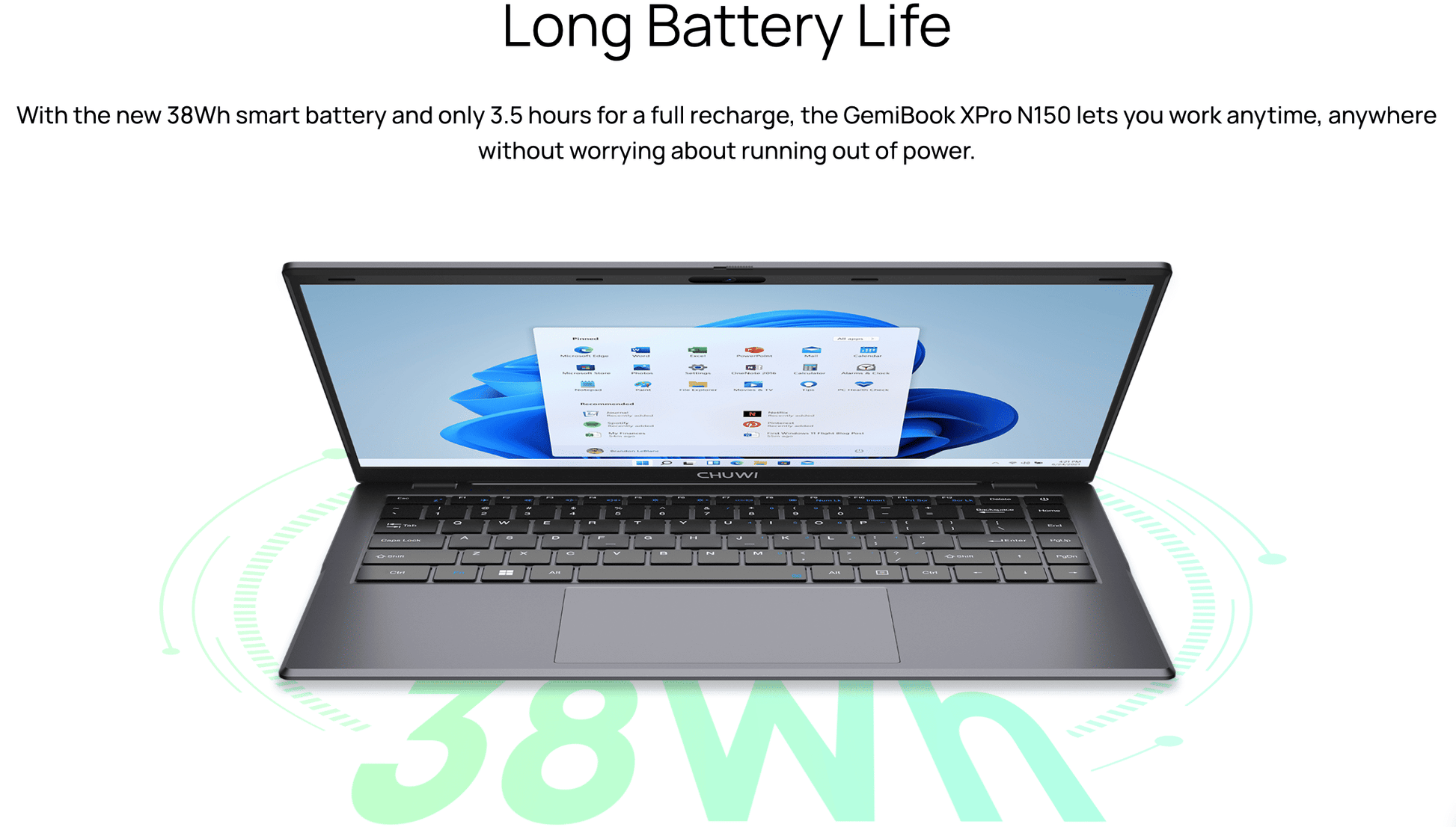 Chuwi GemiBook XPro 14-inch Full HD Ultrabook, Intel N100 16GB 512GB SSD