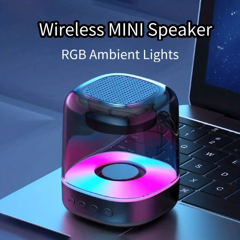 Cool Speaker Mini Portable Wireless Bluetooth Speaker with Dazzling RGB Light