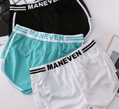 3-Pack Men's Mesh Breathable Boxer Briefs - Soft, Quick-Dry, Comfortable Polyester Fabric