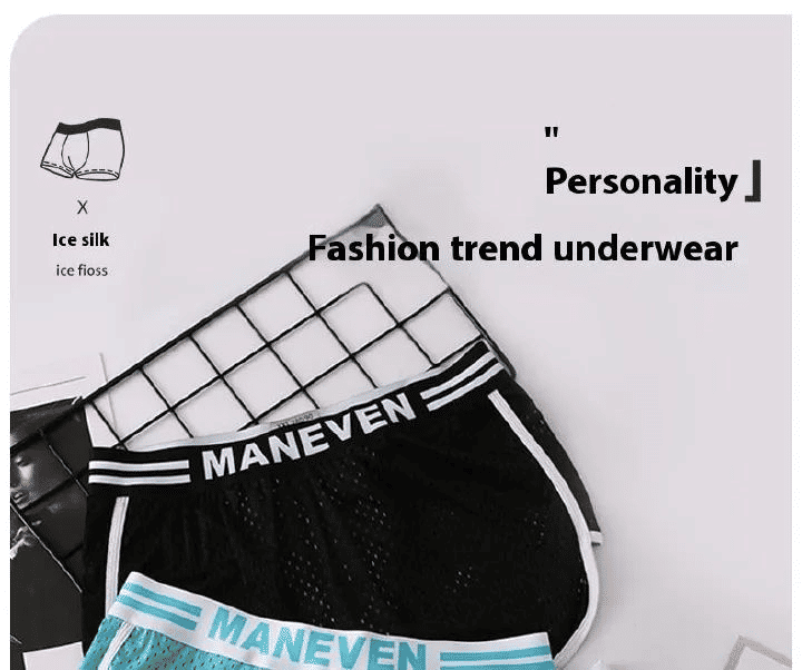 3-Pack Men's Mesh Breathable Boxer Briefs - Soft, Quick-Dry, Comfortable Polyester Fabric