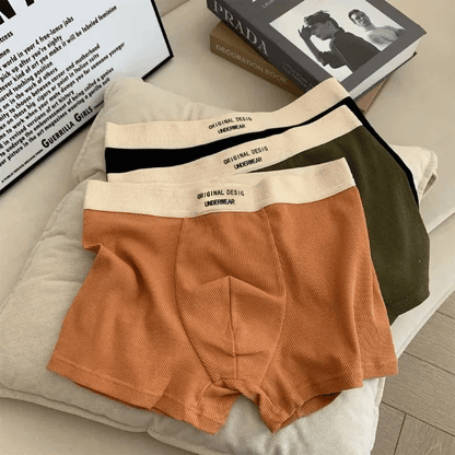3 Pack Men's Soft Stretch Boxer Briefs - Comfortable Fashion Flat Underwear Multipack