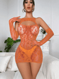 Seductive Women's Crotchless Fishnet Bodystocking - Open Crotch Lingerie Bodysuit
