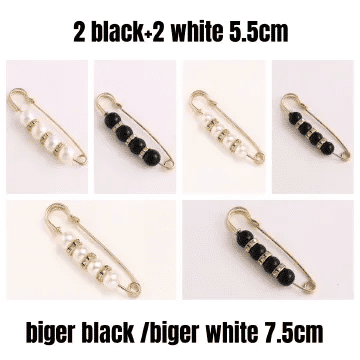 Elegant Imitating Pearl Brooch Pins Set for Waist Reduction & Decor