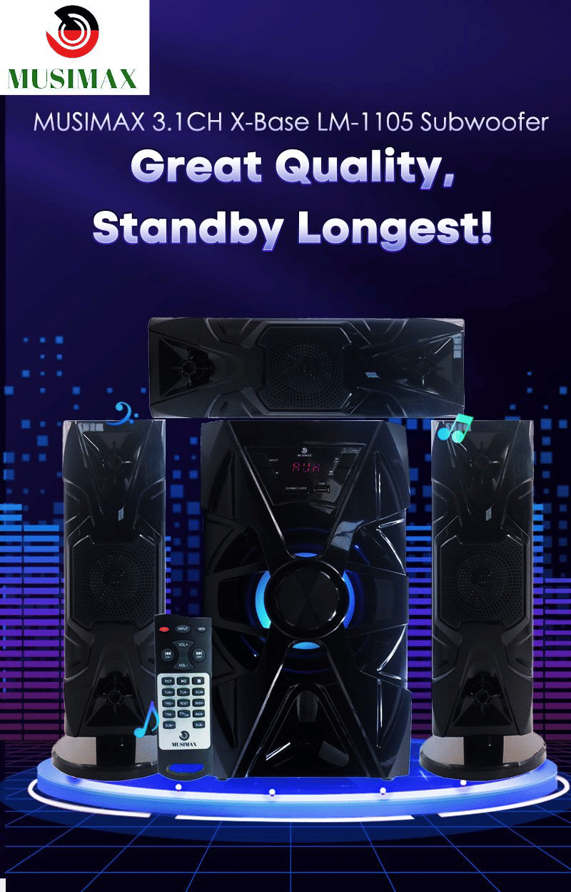 MUSIMAX 3.1CH X-Base LM-1105 Wireless HIFI Home Theater Speaker System