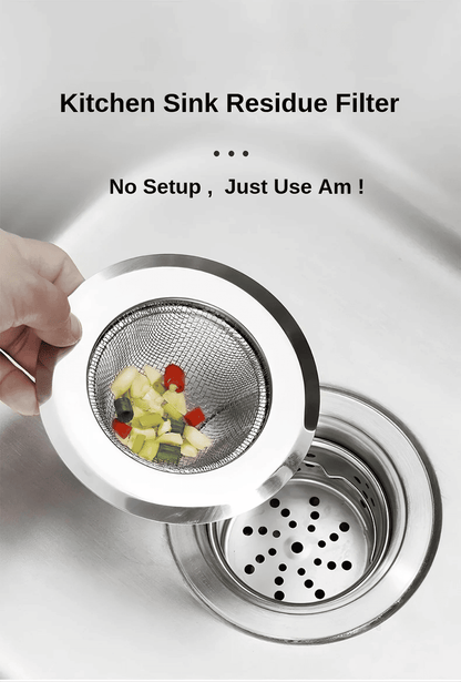 Premium Stainless Steel Sink Strainer Filter, 2-Pack Durable Kitchen Drain Stopper