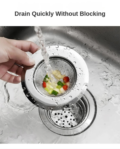 Premium Stainless Steel Sink Strainer Filter, 2-Pack Durable Kitchen Drain Stopper