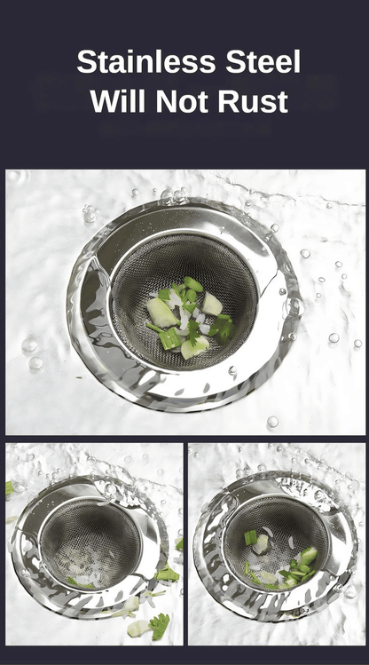 Premium Stainless Steel Sink Strainer Filter, 2-Pack Durable Kitchen Drain Stopper