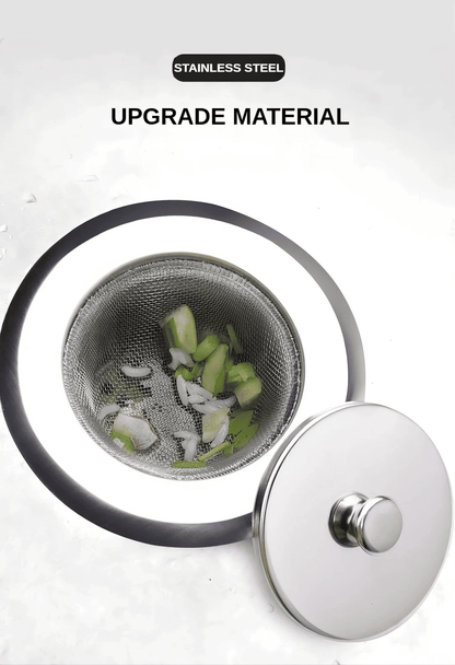 Premium Stainless Steel Sink Strainer Filter, 2-Pack Durable Kitchen Drain Stopper