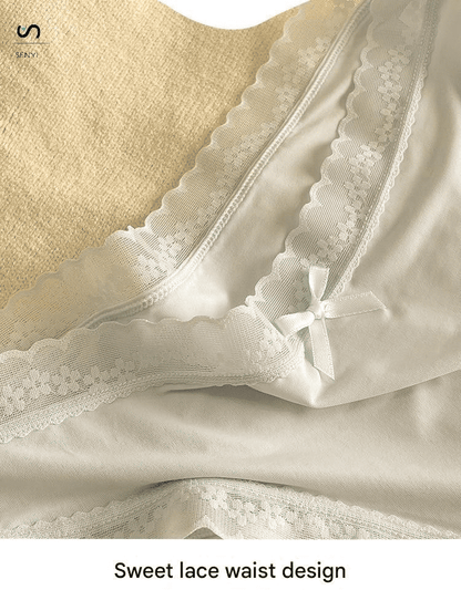 SENYI 7-Pack Ice Silk Seamless Breathable Quick-Dry Low-Waist Lace Panties