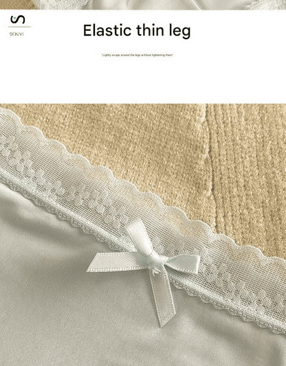 SENYI 7-Pack Ice Silk Seamless Breathable Quick-Dry Low-Waist Lace Panties