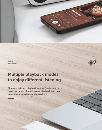 Premium Multifunctional Mirror Bluetooth Speaker, Digital Clock, High Volume, Smart Portable Audio