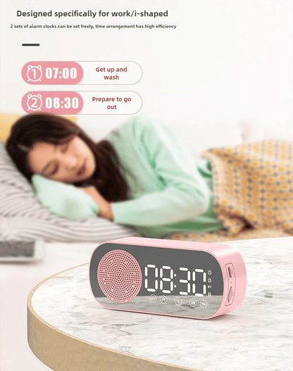 Premium Multifunctional Mirror Bluetooth Speaker, Digital Clock, High Volume, Smart Portable Audio