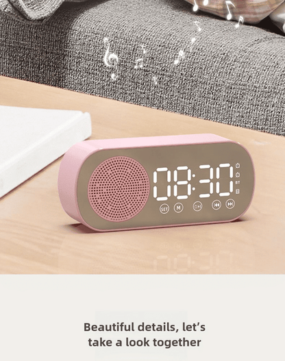 Premium Multifunctional Mirror Bluetooth Speaker, Digital Clock, High Volume, Smart Portable Audio