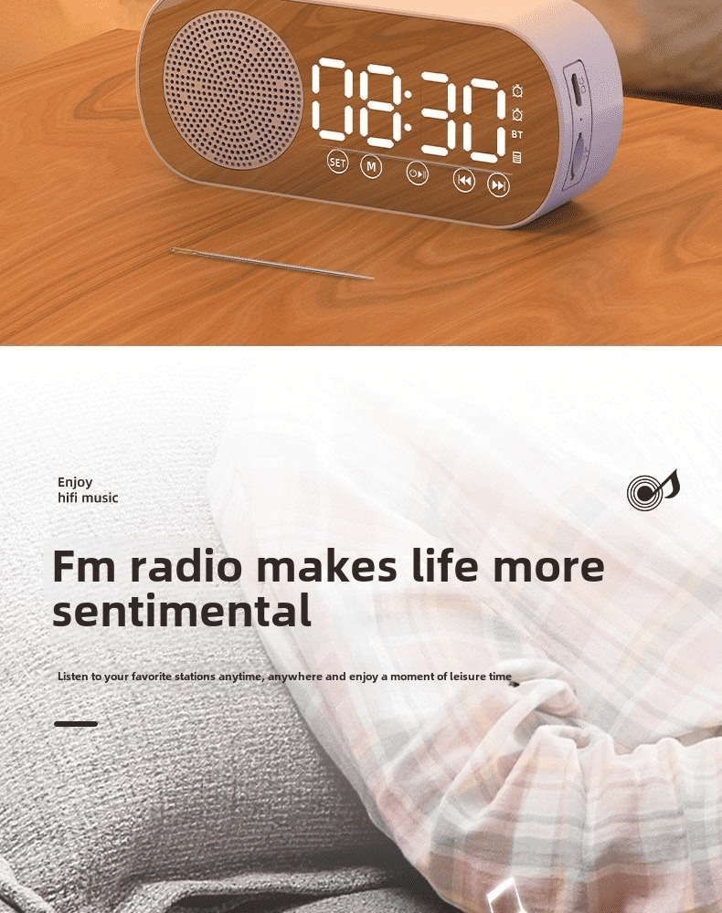 Premium Multifunctional Mirror Bluetooth Speaker, Digital Clock, High Volume, Smart Portable Audio