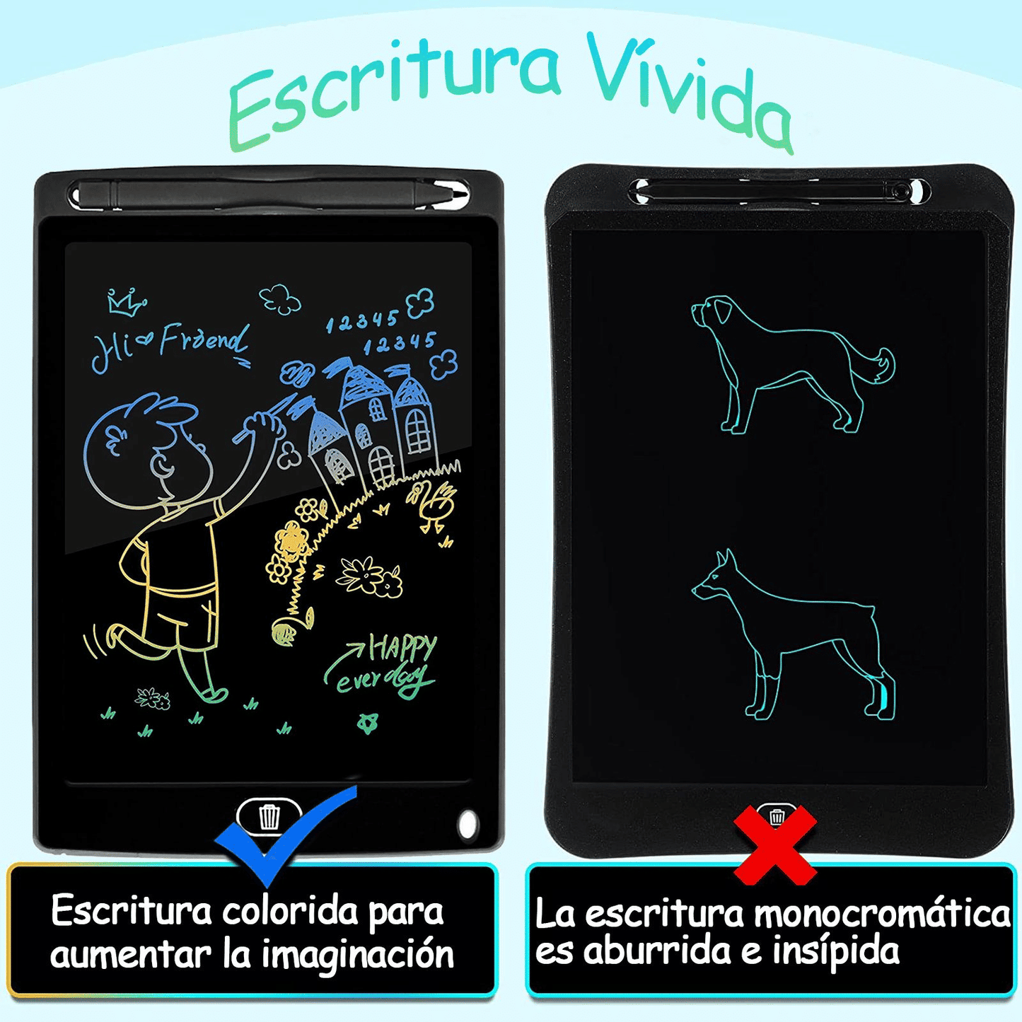 10-inch LCD Writing Tablet for Kids, Erasable Colorful Digital Drawing Doodle Board