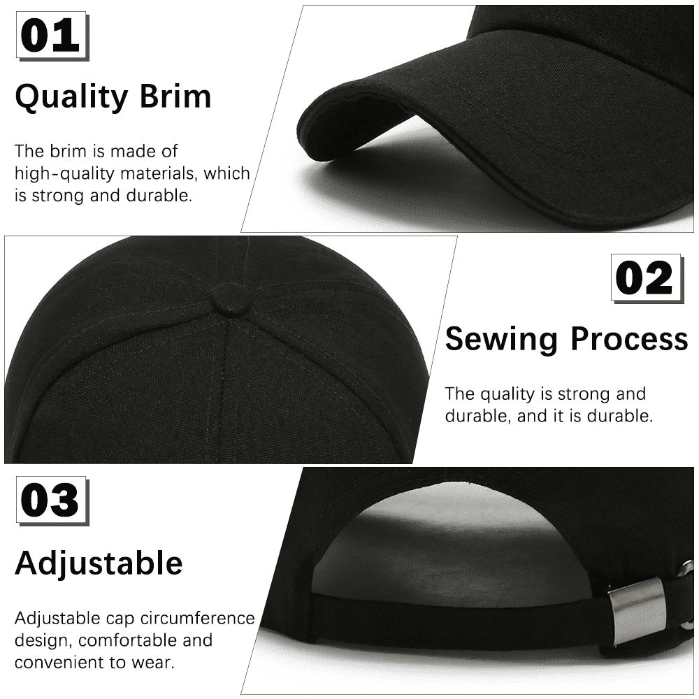 Men's Adjustable Trucker Snapback Baseball Caps 3-Pack Quick-Dry Sunshade