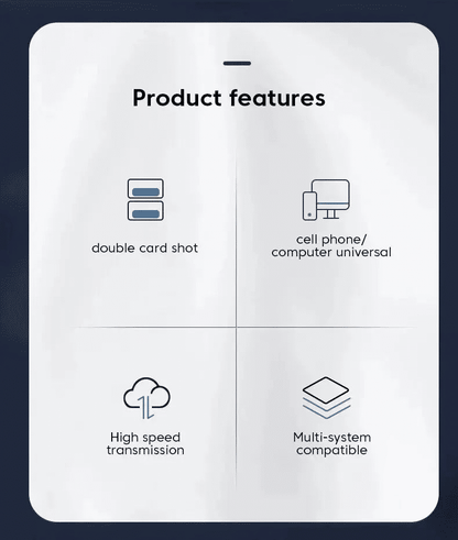 6-in-1 Multifunction USB 3.0 Card Reader Type-C/USB/TF/SD Flash Drive