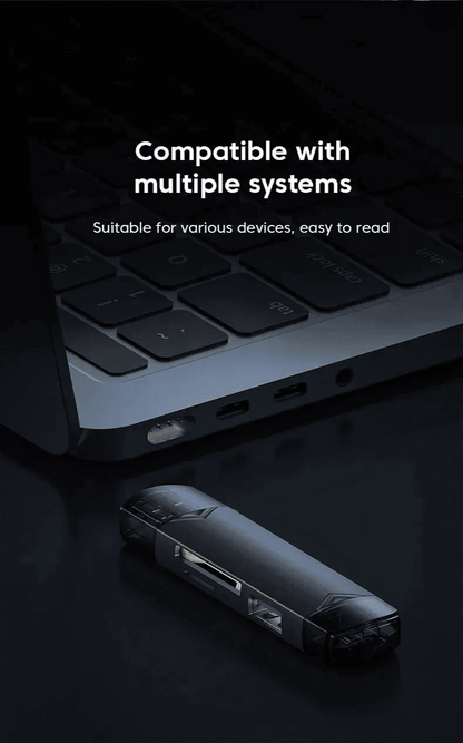 6-in-1 Multifunction USB 3.0 Card Reader Type-C/USB/TF/SD Flash Drive