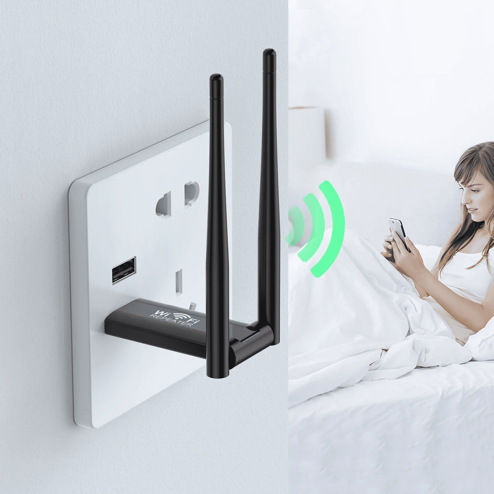 USB 2.4G 300Mbps Wireless WiFi Repeater Extender for Home Network Boost