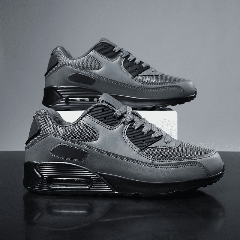 Men's Air Cushion Running Shoes: Breathable Mesh, Casual Lace-up, Sport Trainers