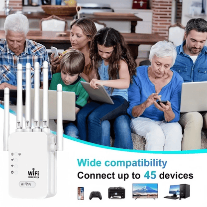 Powerful 1200Mbps Dual-Band WiFi Repeater Booster | 2.4G/5GHz Signal Extender