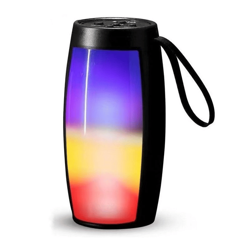 Portable Bluetooth Speaker with LED Light, Wireless Audio for Phone Tablet
