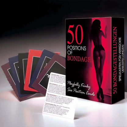 50 Fantasy Bondage Positions Couple Game Cards for Adult Intimate Fun