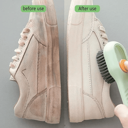 Automatic Liquid Discharge Soft Bristled Long Handle Cleaning Brush for Shoes