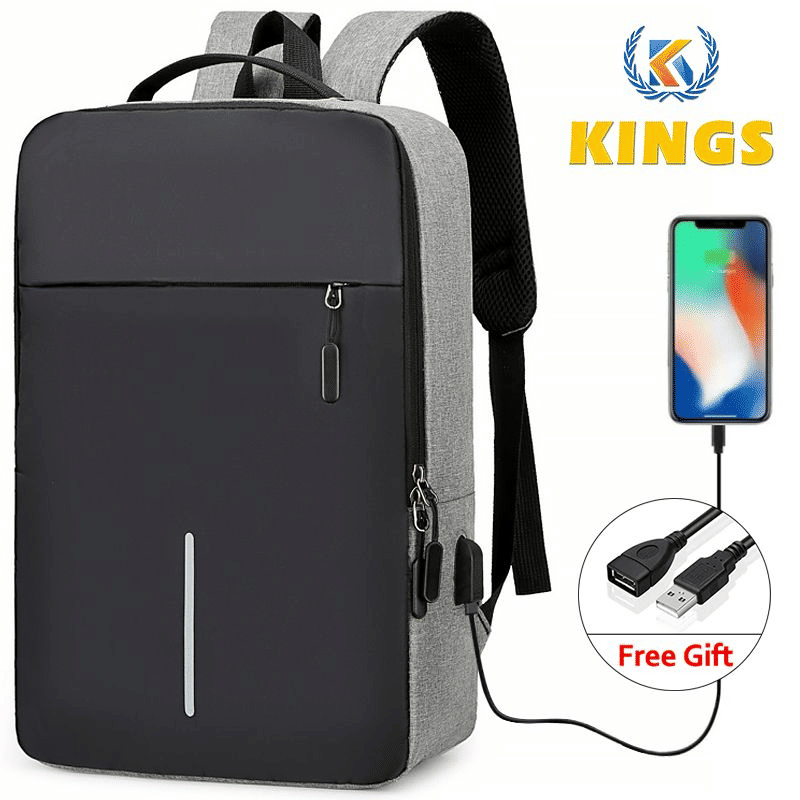 Spacious 15.6-inch Laptop Backpack with USB Charging Port & Large Capacity