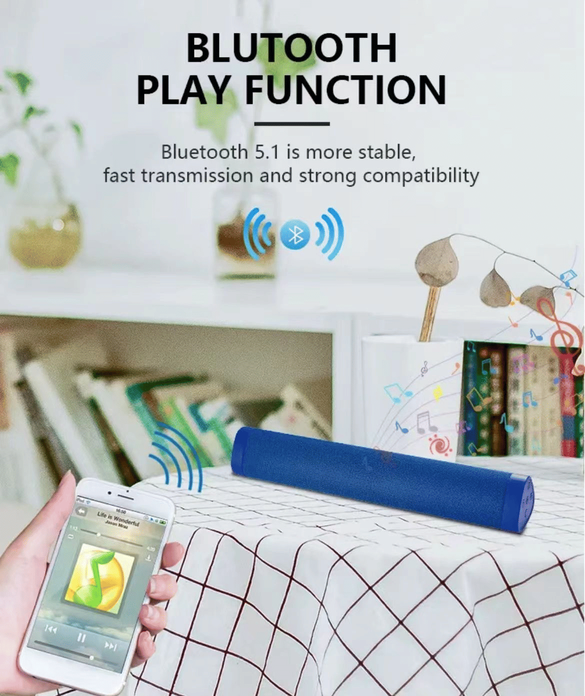 Y23 A500 Wireless Bluetooth Soundbar Speaker for TV, Computer, Dual Stereo