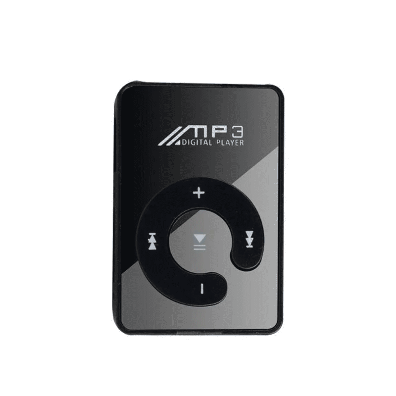 Compact Mirror Clip MP3 Player, Portable Hi-Fi Audio, SD/TF Card Support