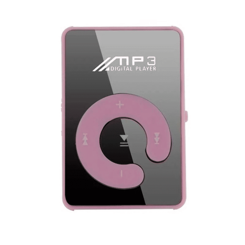 Compact Mirror Clip MP3 Player, Portable Hi-Fi Audio, SD/TF Card Support