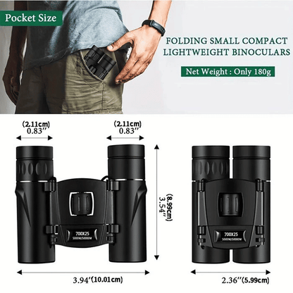 700x25 HD Zoom Powerful Long Range BAK4 FMC Folding Binoculars