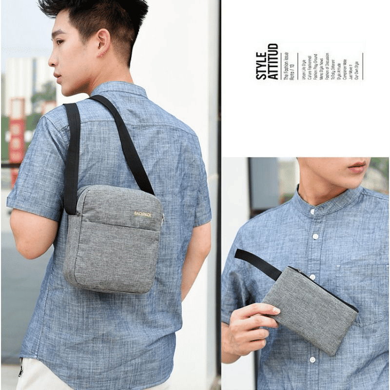 3-Piece Men's Anti-Theft USB Laptop Backpack Set, School Bookbag & Travel Bag